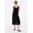 H&M Sukienka z dekoltem w serek - 1170208003 Czarny