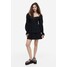 H&M Gorsetowa sukienka ze sznurowaniem - 1181478001 Czarny
