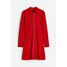 H&M Sukienka z suwakiem i kołnierzykiem - 1134907003 Czerwony