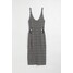 H&M H&M+ Dzianinowa sukienka - 1052163005 Czarny/Wzór