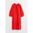 H&M Bawełniana sukienka ze sznurkiem - 1061025003 Czerwony