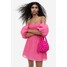 H&M Sukienka z odkrytymi ramionami - 1162163001 Różowy