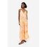 H&M Trapezowa sukienka z domieszką modalu - 1185257001 Jasnopomarańczowy/Wzór