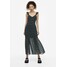 H&M Szyfonowa sukienka z odkrytymi plecami - 1147211004 Czarny/Kwiaty