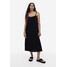 H&M Dżersejowa sukienka oversize - 1195402004 Czarny