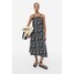 H&M Dżersejowa sukienka oversize - 1195402004 Czarny/Wzór