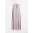 H&M Plisowana sukienka z wiązaniem - 1059778001 Jasnofioletowy