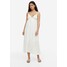 H&M Bawełniana sukienka z falbaniastym dołem - 1155546004 Biały