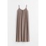 H&M Sukienka z bawełnianego dżerseju - 1076023002 Ciemny szarobeżowy