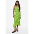 H&M Kopertowa sukienka z falbaną - 1187865002 Zielony