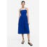 H&M Sukienka z elastycznym marszczeniem - 1154667006 Jaskrawoniebieski