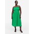 H&M Sukienka z elastycznym marszczeniem - 1154667006 Zielony