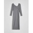 Reserved Dzianinowa sukienka z asymetrycznym dekoltem 6894B-90X