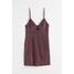 H&M Sukienka mini z wycięciem - 1081902004 Ciemnoczerwony/Brokat