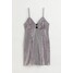 H&M Sukienka mini z wycięciem - 1081902004 Srebrzysty