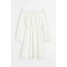 H&M Sukienka z odkrytymi ramionami - 1079832001 Biały