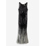 Bonprix Długa sukienka z cekinami czarno-srebrny