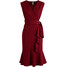 Bonprix Sukienka kopertowa czerwony rubinowy
