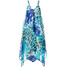 Bonprix Sukienka plażowa maxi niebieski z nadrukiem