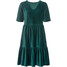 Bonprix Sukienka sztruksowa głęboki zielony