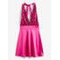 Bonprix Sukienka z dekoltem halter i cekinami różowy „pink lady”
