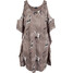 Bonprix Sukienka plażowa z wycięciami, ze zrównoważonej wiskozy szary