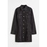 H&M Dopasowana sukienka dżinsowa - 1094723001 Czarny