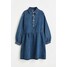 H&M Sukienka dżinsowa z kołnierzem - 1071018001 Niebieski denim