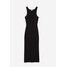 H&M Dzianinowa sukienka z domieszką jedwabiu - 1145190002 Czarny