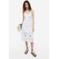H&M Haftowana sukienka - 1170980001 Biały
