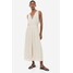 H&M Plisowana sukienka trapezowa - 1146415001 Kremowy