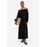 H&M Sukienka oversize z odkrytymi ramionami - 1181678002 Czarny