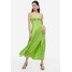 H&M Sukienka z żakardowej tkaniny - 1158560001 Zielony/Wzór wężowej skóry