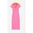 H&M Sukienka bodycon z kołnierzykiem - 1146263005 Różowy/Pomarańczowy