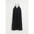 H&M Szeroka sukienka dżersejowa - 1089107001 Czarny