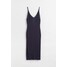 H&M Sukienka bodycon w prążki - 1073655005 Navy blue
