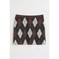 H&M Krótka spódnica - 1031617002 Ciemnobrązowy/Romby