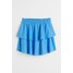H&M Falbaniasta spódnica z domieszką lnu - 1067037006 Niebieski