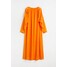 H&M Obszerna sukienka satynowa - 1094192002 Pomarańczowy