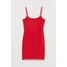 H&M Dopasowana sukienka - 0967661002 Czerwony