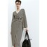 H&M Kopertowa sukienka z dżerseju - 1203622001 Kremowy/Czarne paski
