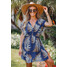 Cupshe Sukienka zakrywająca dekolt w tropikalne liście CAA07B3D051AA