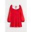 H&M Sukienka z materiału plumeti - 1081630003 Czerwony