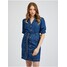 Orsay Ciemnoniebieska sukienka damska jeansowa 460145558000