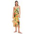 Desigual Sukienka midi kopertowa w tropikalny deseń 24SWMW139019