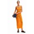 Desigual Sukienka midi na ramiączkach w ażurowy wzór 24SWMF027002