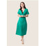 Quiosque Zielona sukienka z dekoltem 4UF005903