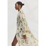 H&M Kreszowana sukienka oversize - 1219083002 Kremowy/Kwiaty