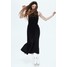 H&M Dżersejowa sukienka z popelinowym dołem - 1220229002 Czarny