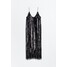 H&M Cekinowa sukienka na ramiączkach - 1127857001 Czarny